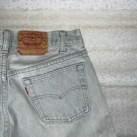 True Vintage 70s Levis Jeans 501 31x30 Regular Straight Light Grey Made in USA